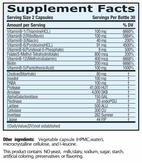 B-Complex with Enzymes