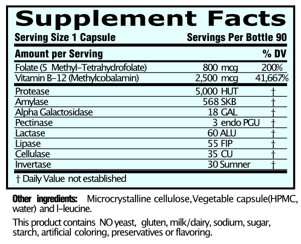 Folic Acid and B-12 with Enzymes