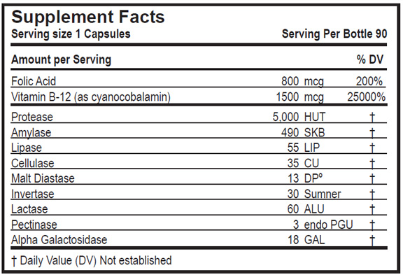 Folic Acid and B-12 with Enzymes